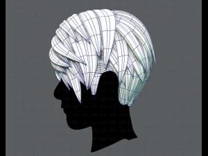 3d hair style for man v03 3D Model