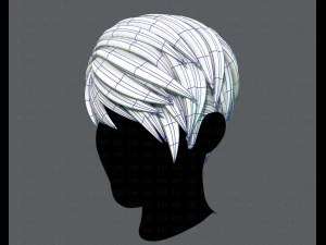 3d hair style for man v03 3D Model
