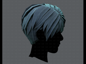 3d hair style for man v03 Modelo 3D