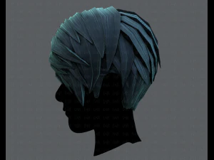 3d hair style for man v03 3D Model