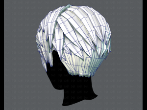 3d hair style for man v03 Modelo 3D