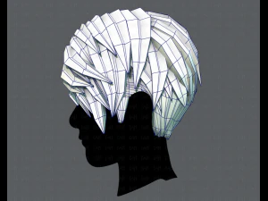 3d hair style for man v03 3D Model