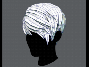 3d hair style for man v03 Modelo 3D