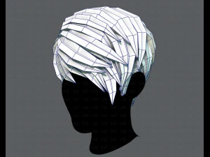 3d hair style for man v03 3D Model