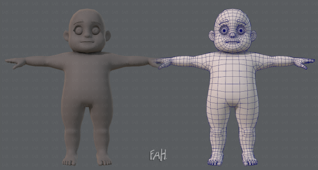 base mesh fat boy character Modelo 3D .c4d .max .obj .3ds .fbx .stl .blend 