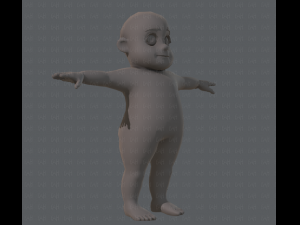base mesh fat boy character Modelo 3D