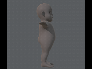 base mesh fat boy character Modelo 3D