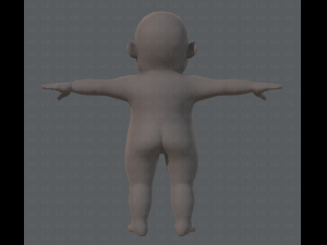 base mesh fat boy character Modelo 3D