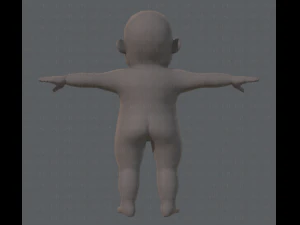 base mesh fat boy character 3D Model
