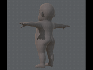 base mesh fat boy character Modelo 3D