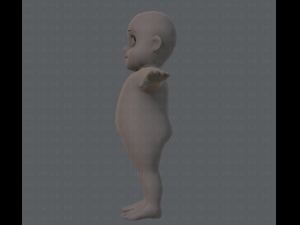 base mesh fat boy character Modelo 3D