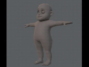 base mesh fat boy character 3D Model