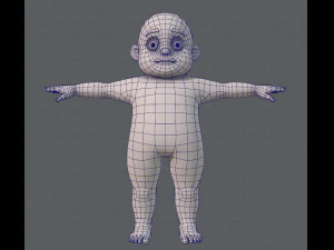 base mesh fat boy character 3D Model