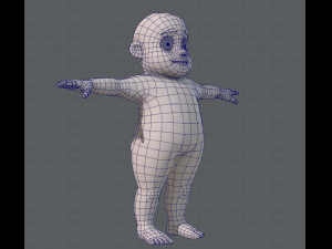 base mesh fat boy character Modelo 3D