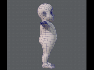 base mesh fat boy character Modelo 3D