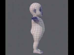 base mesh fat boy character 3D Model