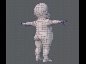 base mesh fat boy character Modelo 3D