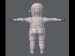 base mesh fat boy character 3D Model