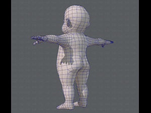 base mesh fat boy character Modelo 3D