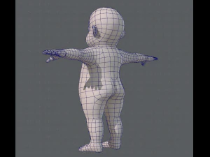 base mesh fat boy character 3D Model