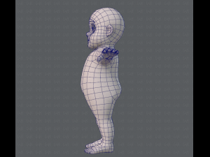 base mesh fat boy character Modelo 3D