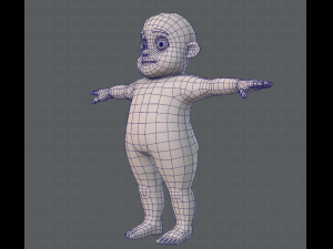 base mesh fat boy character Modelo 3D