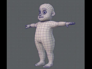 base mesh fat boy character 3D Model