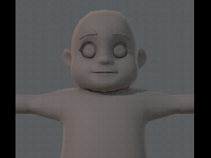 base mesh fat boy character Modelo 3D