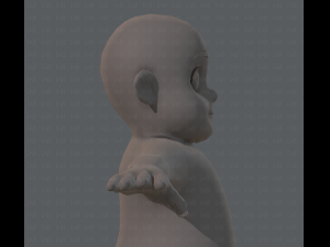 base mesh fat boy character Modelo 3D