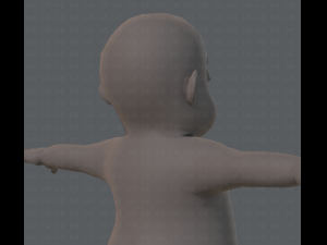 base mesh fat boy character Modelo 3D