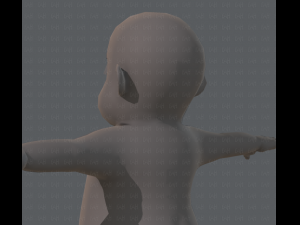base mesh fat boy character Modelo 3D