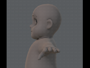 base mesh fat boy character Modelo 3D