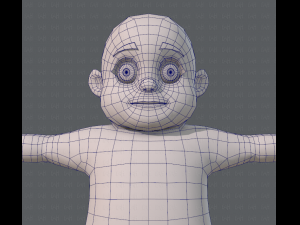 base mesh fat boy character Modelo 3D
