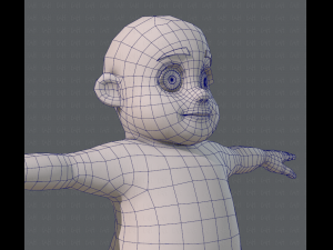 base mesh fat boy character Modelo 3D