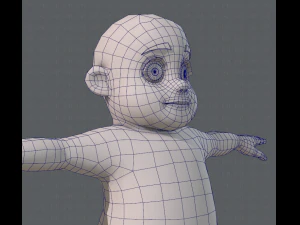 base mesh fat boy character 3D Model
