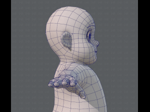 base mesh fat boy character Modelo 3D