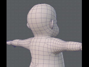 base mesh fat boy character Modelo 3D