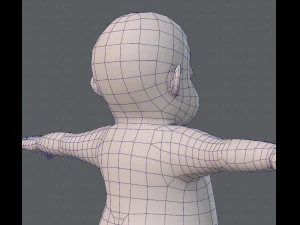 base mesh fat boy character 3D Model