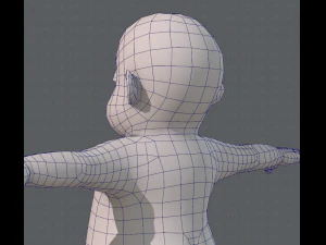 base mesh fat boy character 3D Model