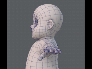 base mesh fat boy character Modelo 3D