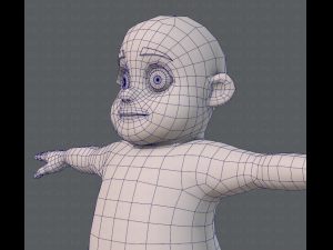 base mesh fat boy character Modelo 3D
