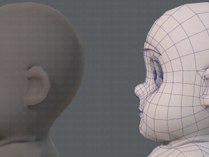 base mesh fat boy character Modelo 3D
