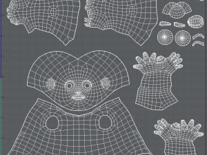base mesh fat boy character Modelo 3D
