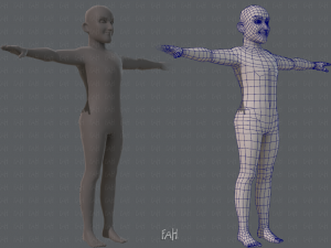 base mesh old man character 3D मॉडल