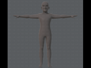 base mesh old man character 3D Model