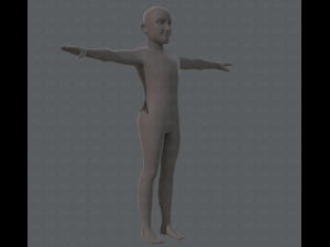 base mesh old man character 3D Model