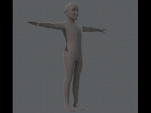 base mesh old man character 3D Model