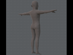 base mesh old man character 3D Model