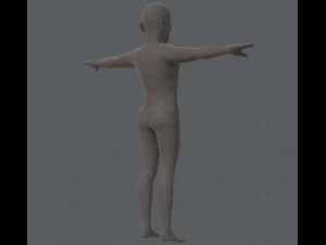 base mesh old man character 3D Model