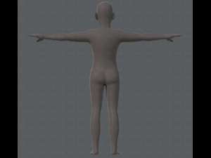 base mesh old man character 3D Model